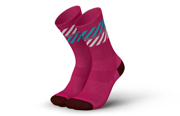 Skarpety Incylence Merino Light Geranio Cyan (High Cut) bordowe