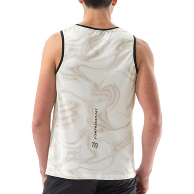 Koszulka Compressport Performance Singlet biała męska
