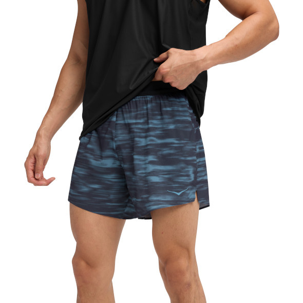 Spodenki Hoka Glide 5" Short w/brief czarno-niebieskie męskie