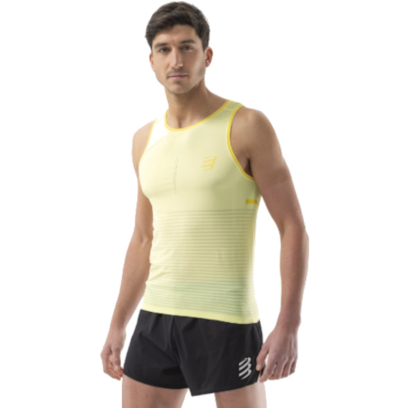 Koszulka Compressport Pro Racing Singlet żółta męska