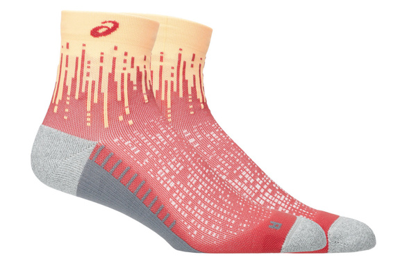 Skarpety Asics Performance Run Socks Quarter pomarańczowe