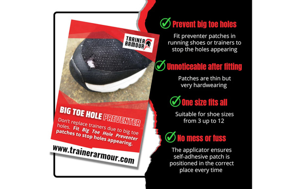 Zestaw naprawczy noska buta Trainer Armour Big Toe Hole Preventer biały