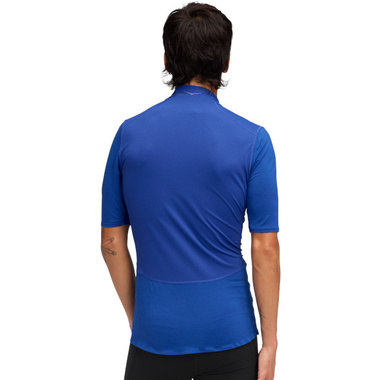 Koszulka Hoka Skybreeze Short Sleeve Zip niebieska męska 