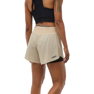 Spodenki Hoka Skyglide Short damskie beżowe