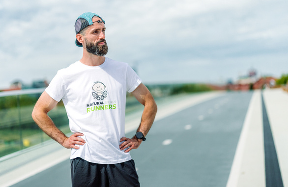 Koszulka Natural Born Runners 2025 biała męska