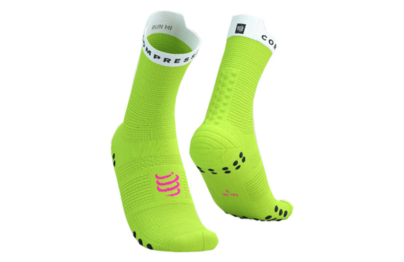 Skarpety Compressport Pro Racing Socks V4.0 Run High żółte