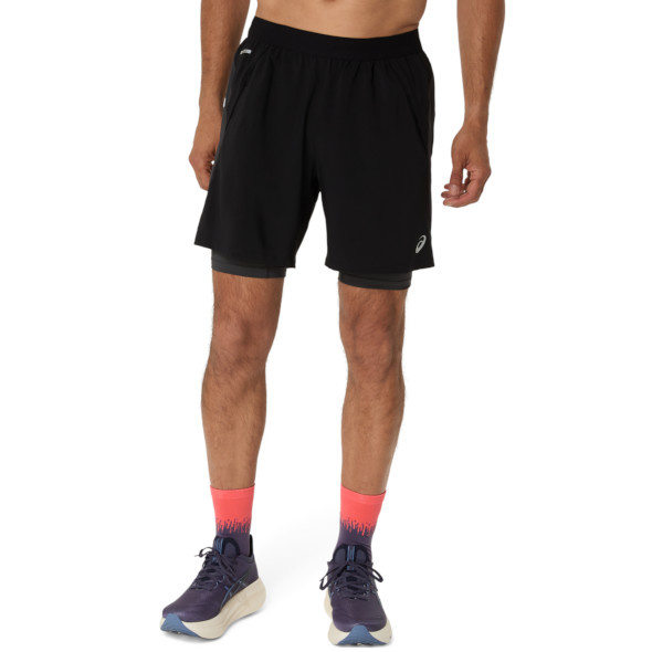 Spodenki Asics Road 2-n-1 7in Short czarne męskie