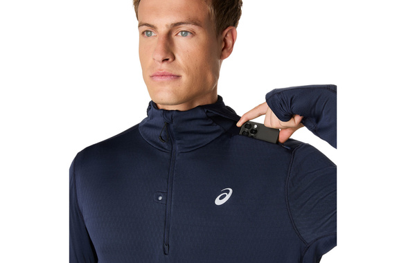 Bluza Asics Road Winter LS Hoodie granatowa męska