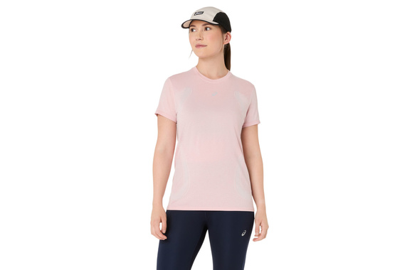 Koszulka Asics Road SS Seamless Top damska jasnoróżowa