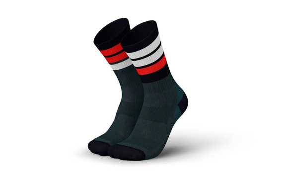 Skarpety Incylence Merino Strive Ottanio Inferno (High Cut) zielono-biało-pomarańczowe
