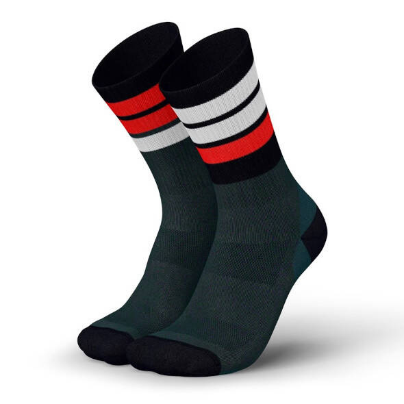 Skarpety Incylence Merino Strive Ottanio Inferno (High Cut) zielono-biało-pomarańczowe