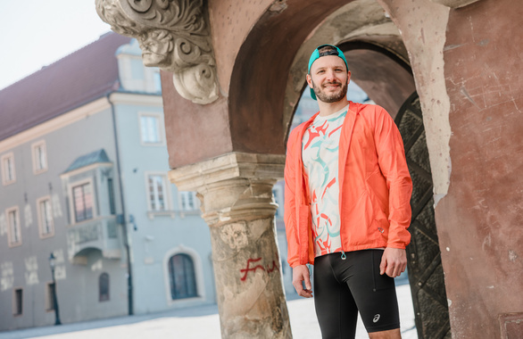 Kurtka Asics Road Packable Jacket koralowa męska 