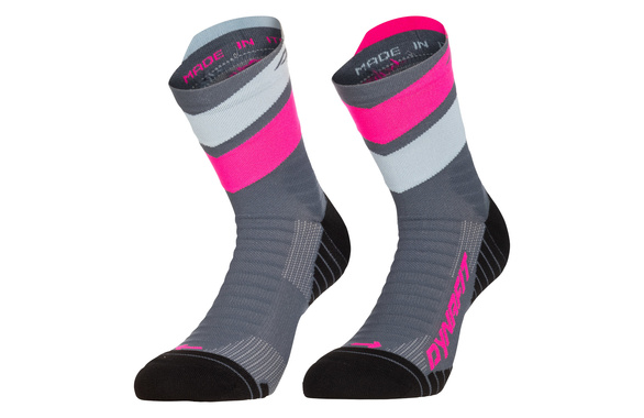 Skarpety Dynafit Ultra Mid Socks szaro-różowe