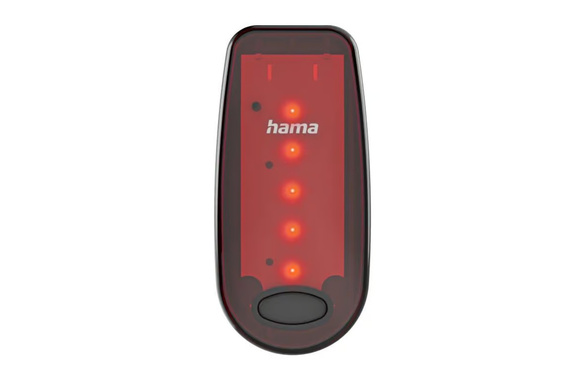 Czerwone światło lampka ostrzegawcza na klips Hama 1 szt do ładowania