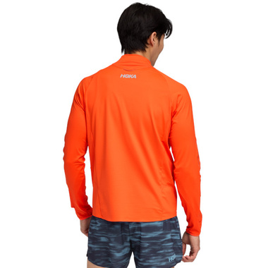 Bluza Hoka GlideTech Quarter Zip pomarańczowa męska