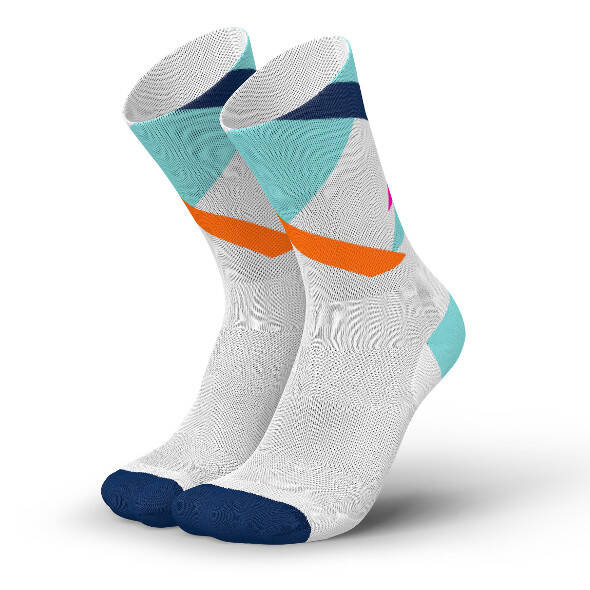 Skarpety Incylence Ultralight Strikes Mint Pink (High Cut) biało-niebieskie