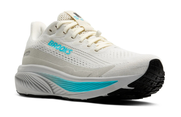 Buty Brooks Ghost 17 z membraną G-Tx (wodoodporne) damskie kremowo-niebieskie AW25