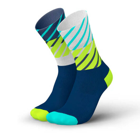 Skarpety Incylence Running Diagonals Navy Canary (High Cut) granatowo-żółte