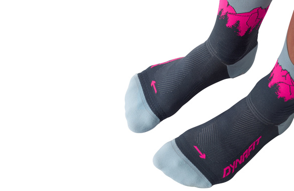 Skarpety Dynafit Traverse Crew Socks szaro-różowe