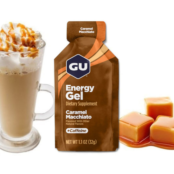 Żel Gu Energy Gel Caramel Macchiato 32 g karmelowe Macchiato z kofeiną