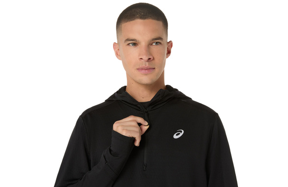 Bluza Asics Road Winter LS Hoodie czarna męska