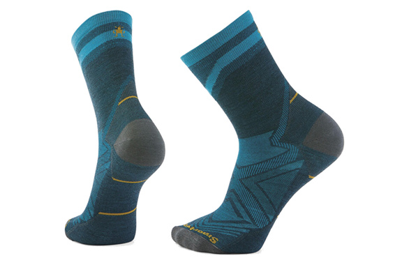 Skarpety Smartwool Run Zero Cushion Mid Crew Socks Twilight Blue niebiesko-szare