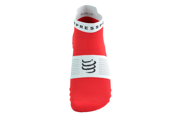 Skarpety Compressport Pro Racing Socks V4.0 Run Low (Fluo Red / White) czerwone