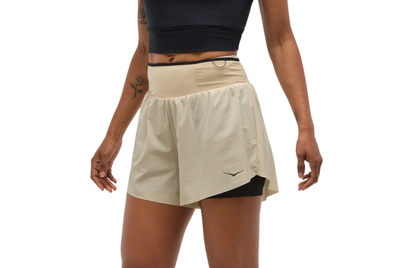 Spodenki Hoka Skyglide Short damskie beżowe
