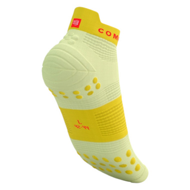 Skarpety Compressport Pro Racing Socks V4.0 Run Low (Elf Yellow / Fluo Red) żółto-czerwone