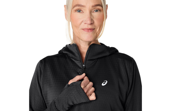 Bluza Asics Road Winter LS Hoodie damska czarna