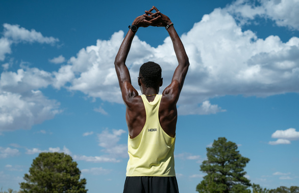 Koszulka Hoka Race Singlet żółta męska