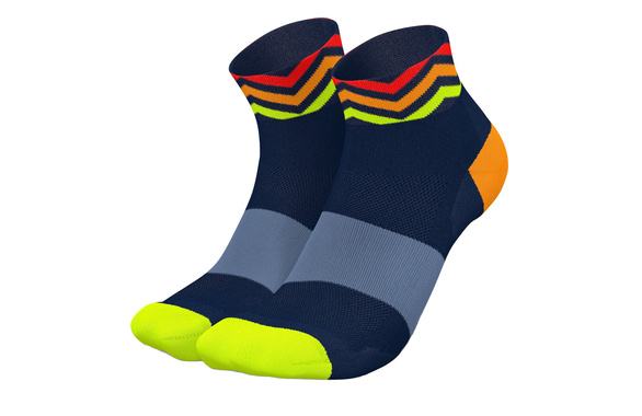 Skarpety Incylence Ultralight Waves Short Navy Orange (Low Cut) granatowo-pomarańczowe