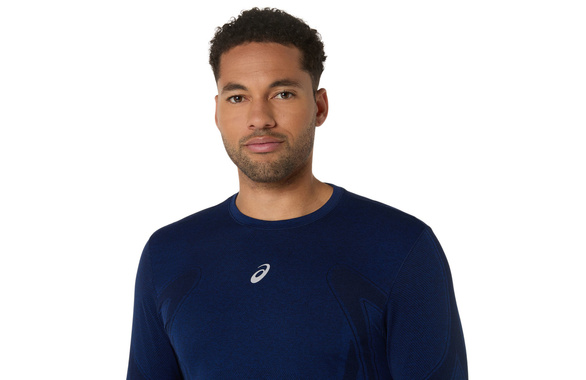 Koszulka Asics Road Seamless Ls Top granatowa męska AW25