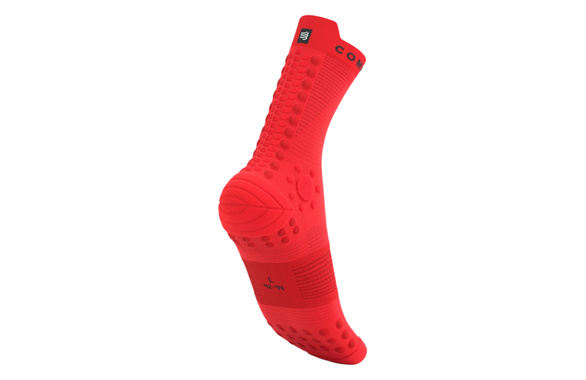 Skarpety Compressport Pro Racing Socks V4.0 Trail (Fluo Red / Black) czerwone