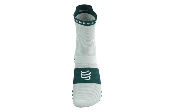 Skarpety Compressport Pro Racing Socks V4.0 Run High (Sugar / Storm) biało-zielone