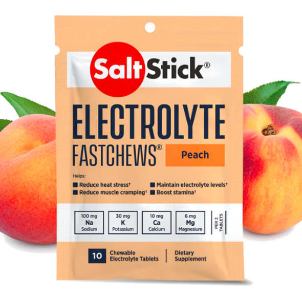 SALTSTICK 10 szt. pastylek do ssania - brzoskwinia