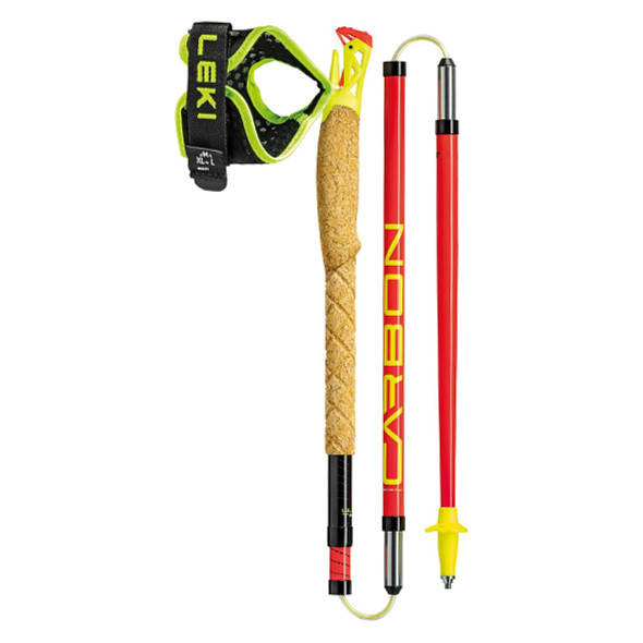 Kijki trekkingowe do biegania po górach Leki Ultratrail Fx.One czerwone