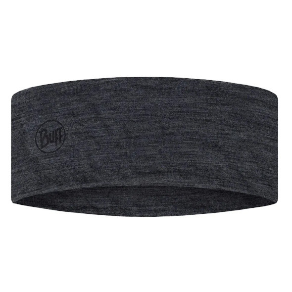 Opaska Buff Merino Wide Headband Solid Grey szara