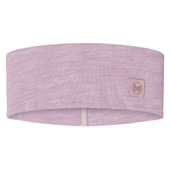 Opaska Buff Merino Wide Headband Solid Lilac Sand różowa