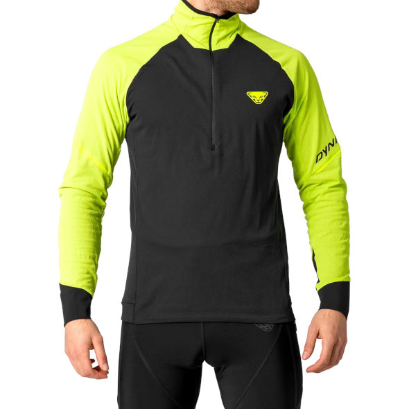 Bluza Dynafit Alpine L/S 1/2 Zip Tee czarno-żółta męska 