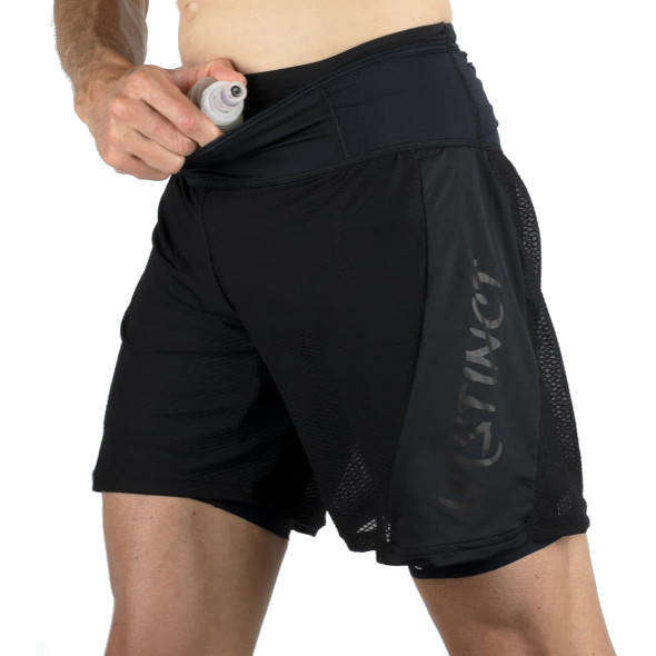 Spodenki Instinct Trail Short 2W1 czarne męskie