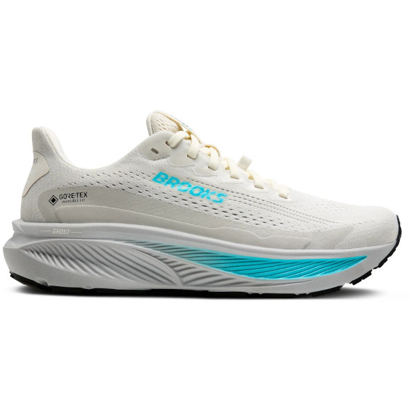 Buty Brooks Ghost 17 z membraną G-Tx (wodoodporne) damskie kremowo-niebieskie AW25