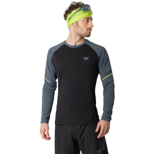Koszulka Dynafit Alpine Pro Long Sleeve czarno-szara męska 