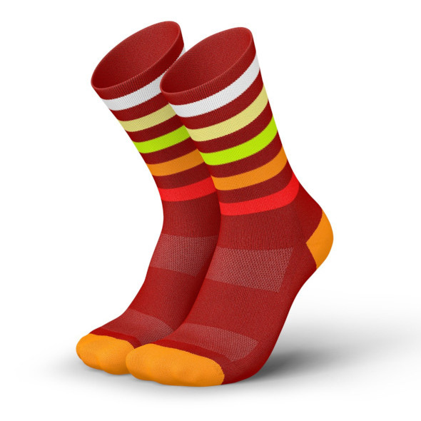 Skarpety Incylence Running Levels Sunset (High Cut) czerwono-pomarańczowe