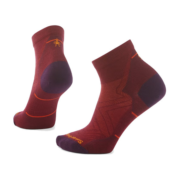 Skarpety Smartwool Run Zero Cushion Ankle Socks damskie czerwone