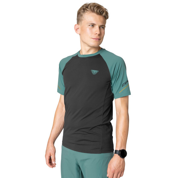 Koszulka Dynafit Alpine Pro S/S Tee czarno-zielona męska 