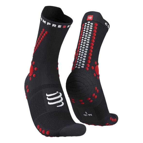 Skarpety Compressport Pro Racing Socks V4.0 Trail (Black / Red) czarno-czerwone