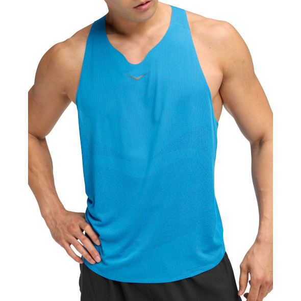 Koszulka Hoka Race Day Singlet niebieska męska