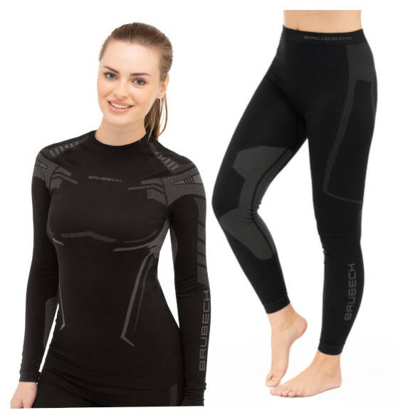 Zestaw bielizny termoaktywnej Brubeck Dry damski czarny 