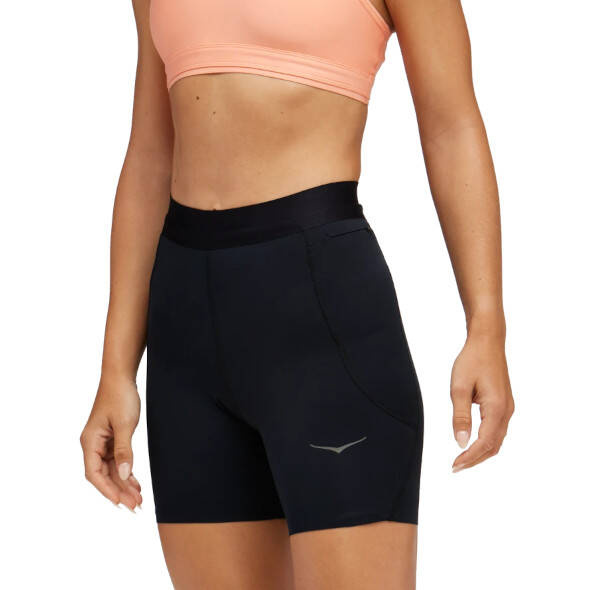 Krótkie legginsy Hoka Novafly 6'' Knit Short damskie czarne 